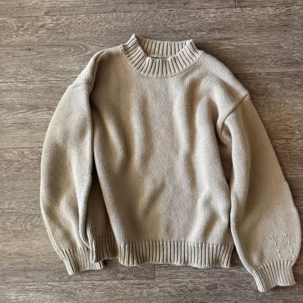 White Fox Tan Knit Sweater
